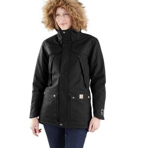Carhartt Women's Black Jacket with Fur Hood